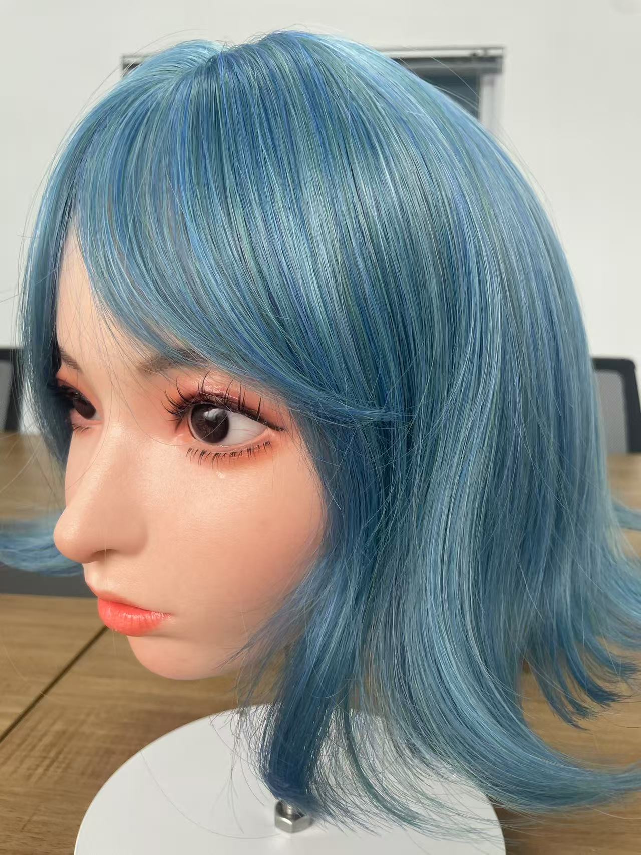 Blue Hair Anime Sex Robot Head Asuka