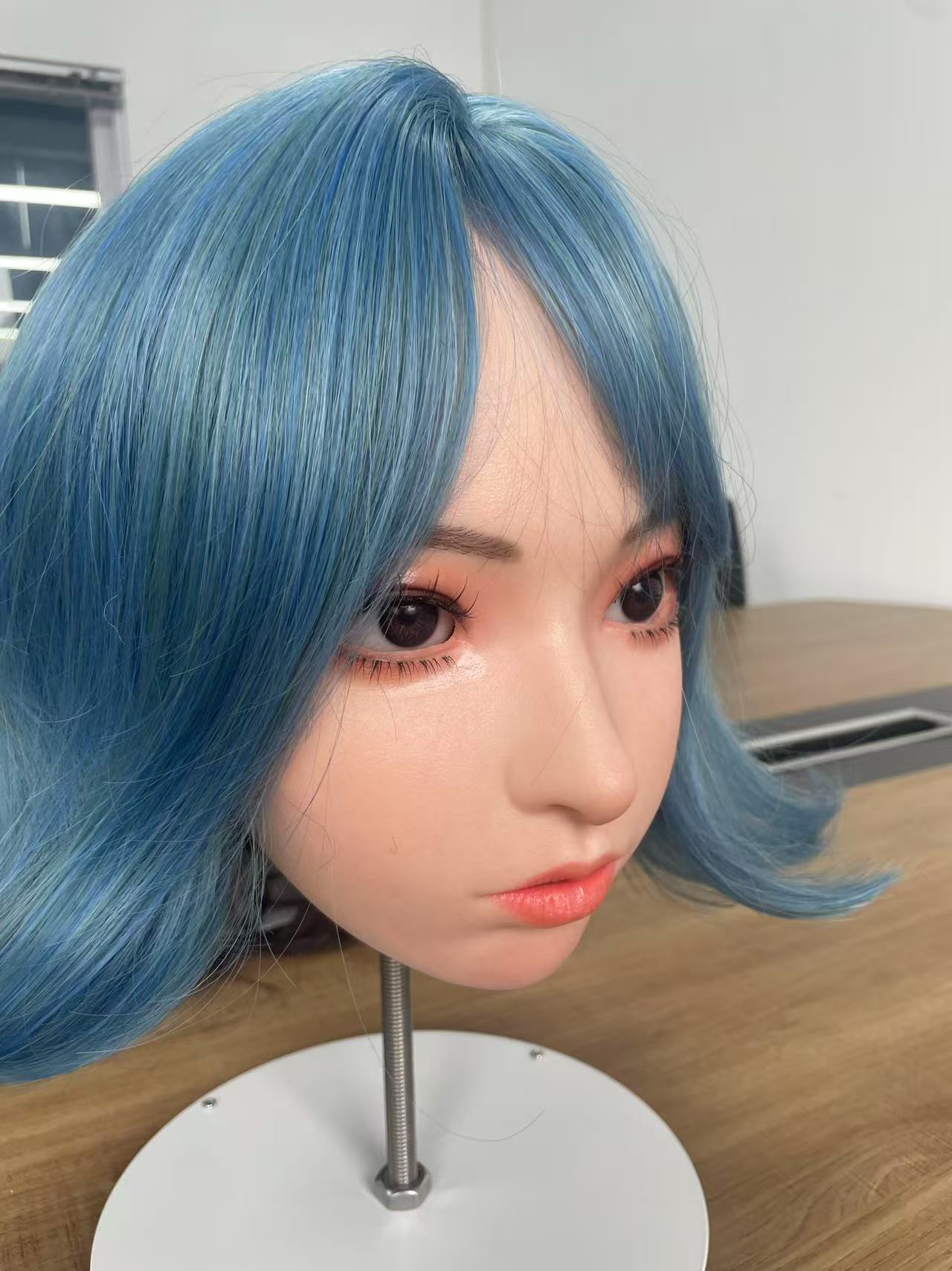 Blue Hair Anime Sex Robot Head Asuka