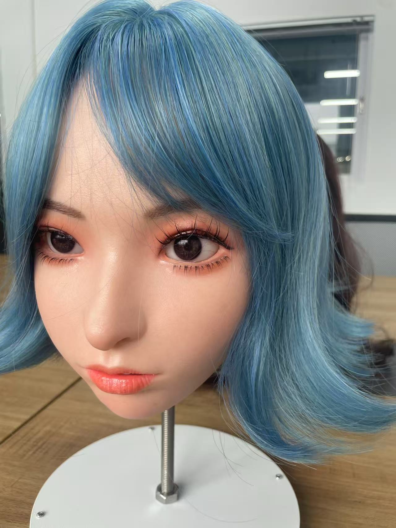 Blue Hair Anime Sex Robot Head Asuka