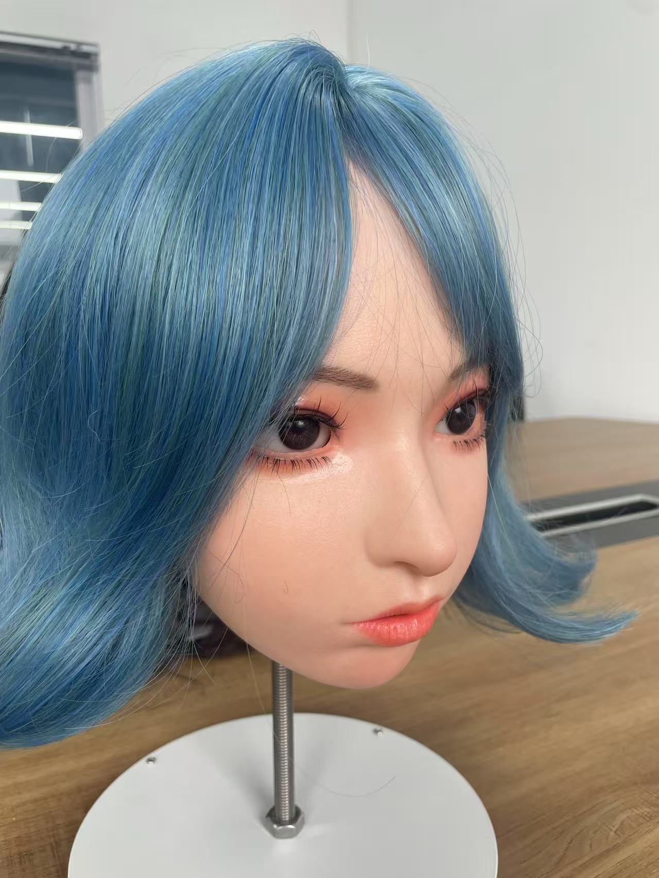 Blue Hair Anime Sex Robot Head Asuka