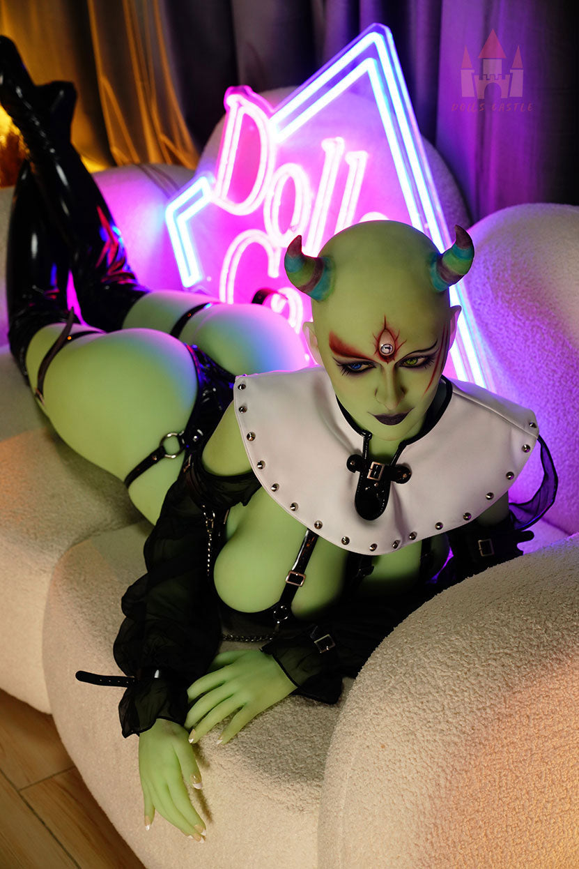 Eugenia 168cm E-Cup Green Horned Devil Sex Doll - Dolls Castle