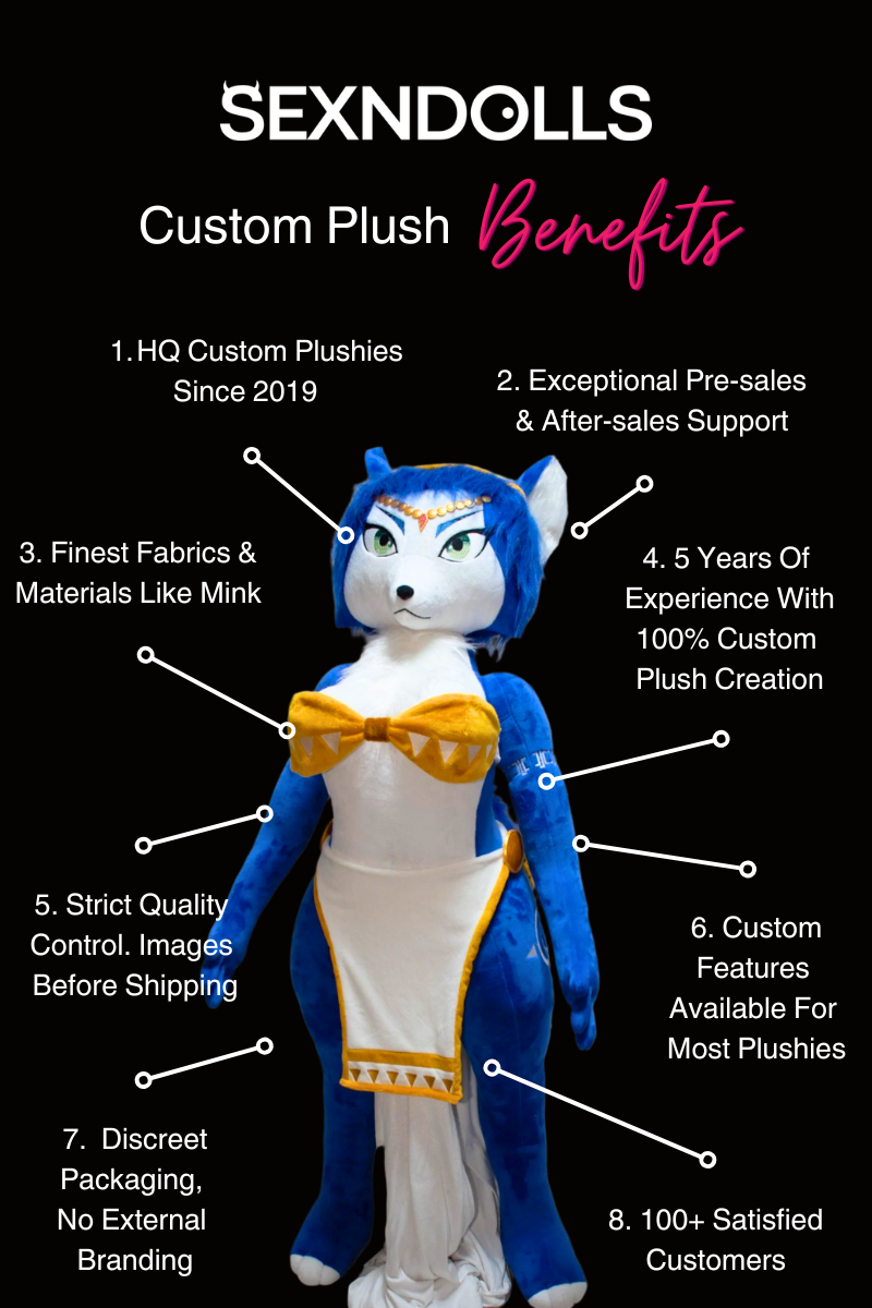 Fluffy Krystal Star Fox Sex Plush 150cm