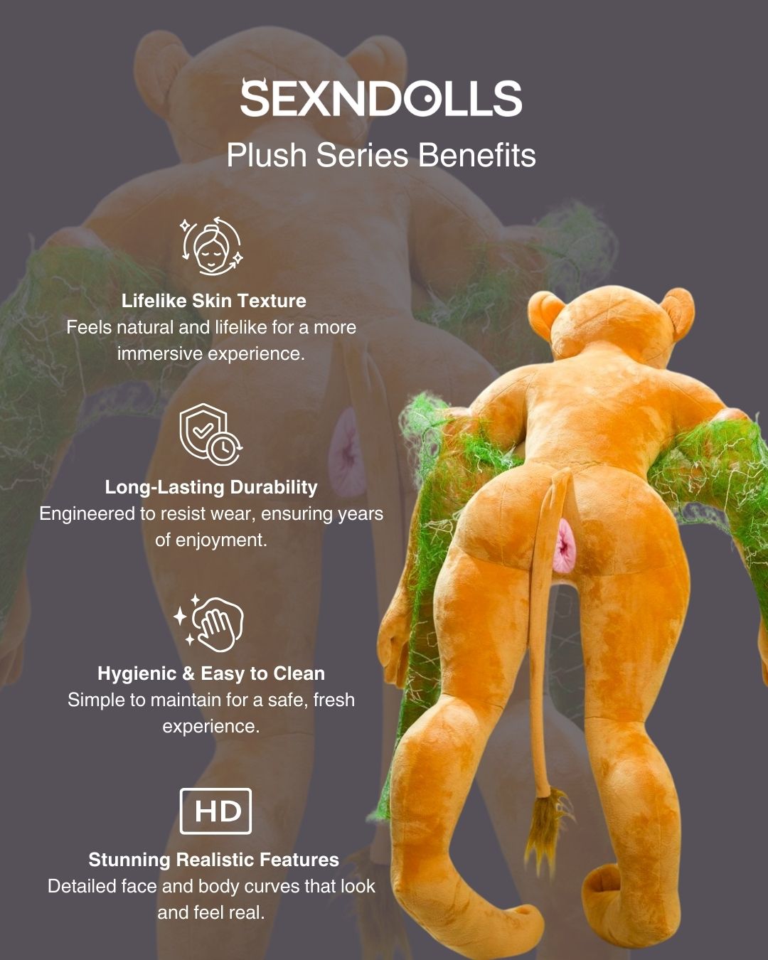 Kinky Furry Love Doll The Lioness Plush 160cm