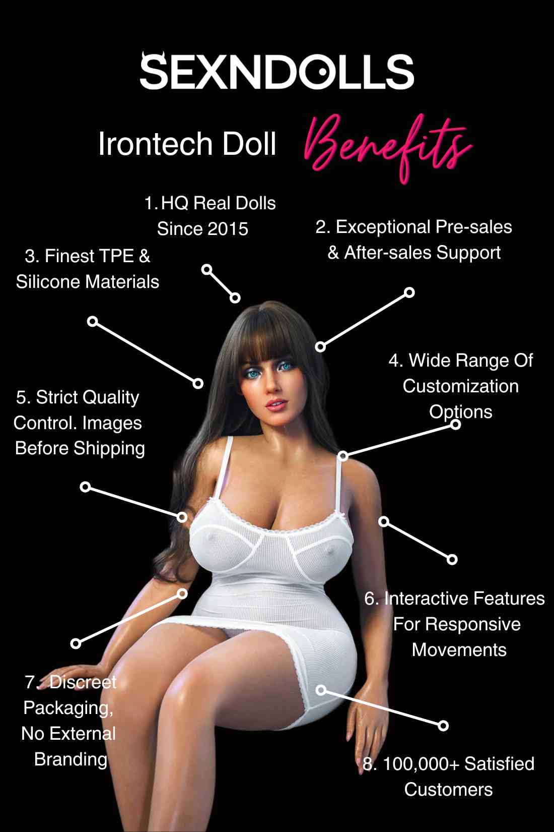 Melvi Bisexual Spanish Love Doll 162cm (G-cup) - Irontech Doll