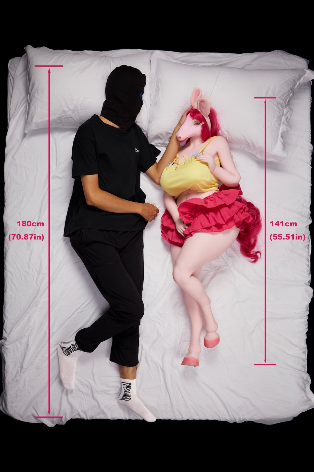 Pink Horse Head Sex Doll Monie 141cm