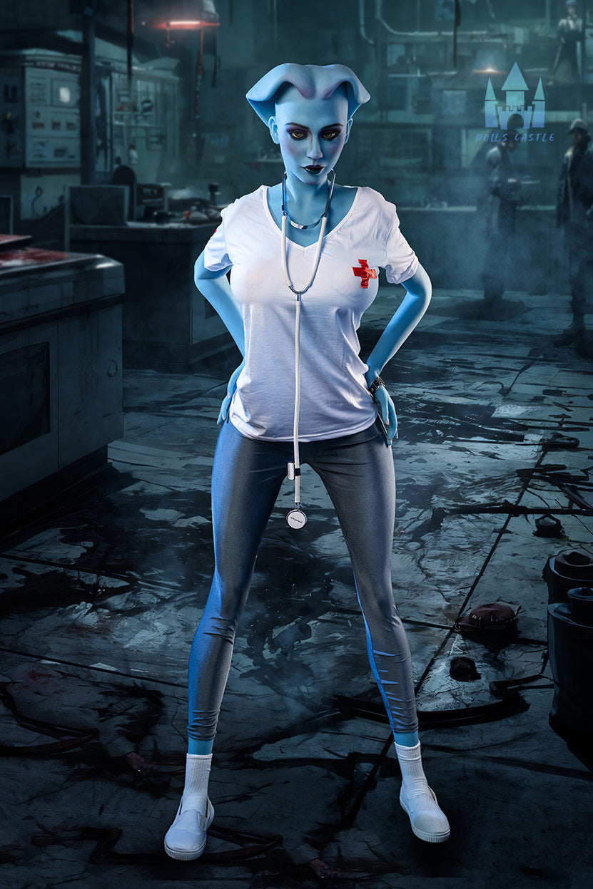 Zosia 170cm G-Cup Blue Alien Nurse Love Doll - Dolls Castle\