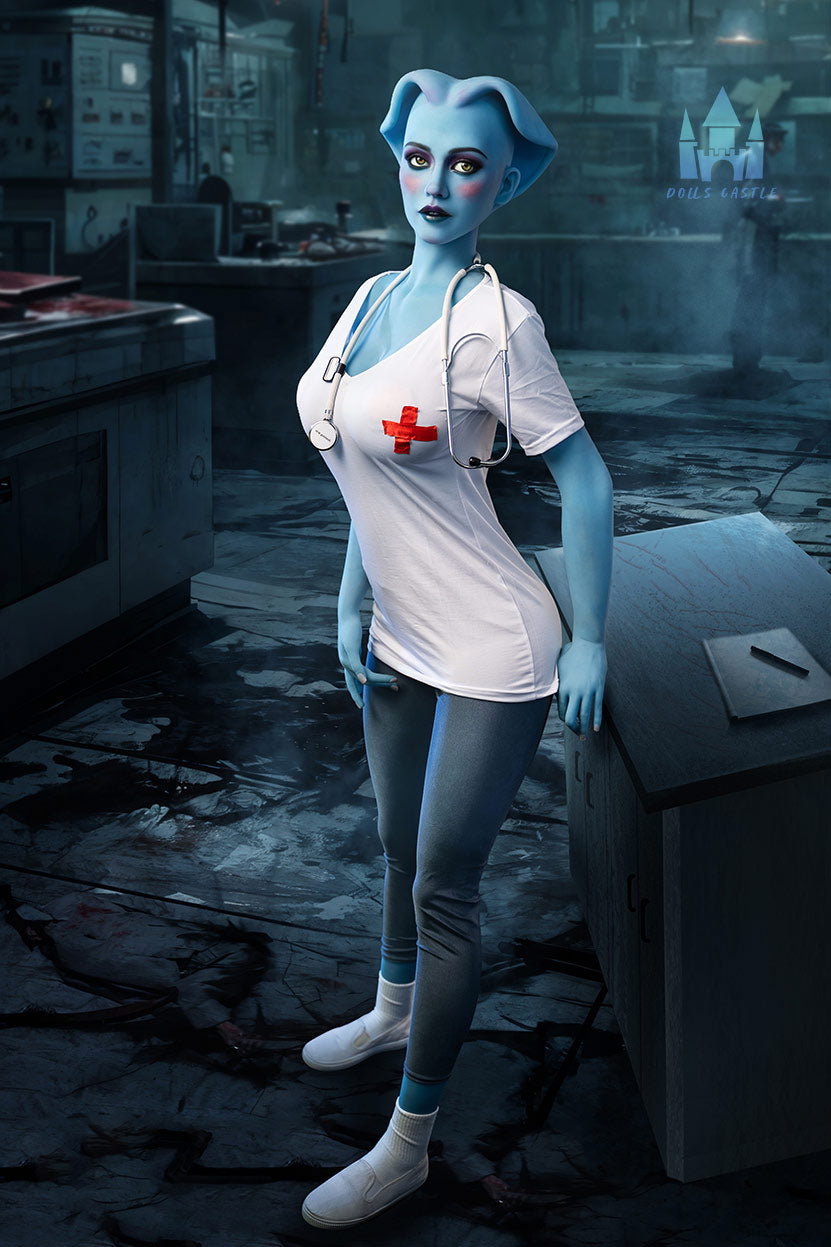 Zosia 170cm G-Cup Blue Alien Nurse Love Doll - Dolls Castle