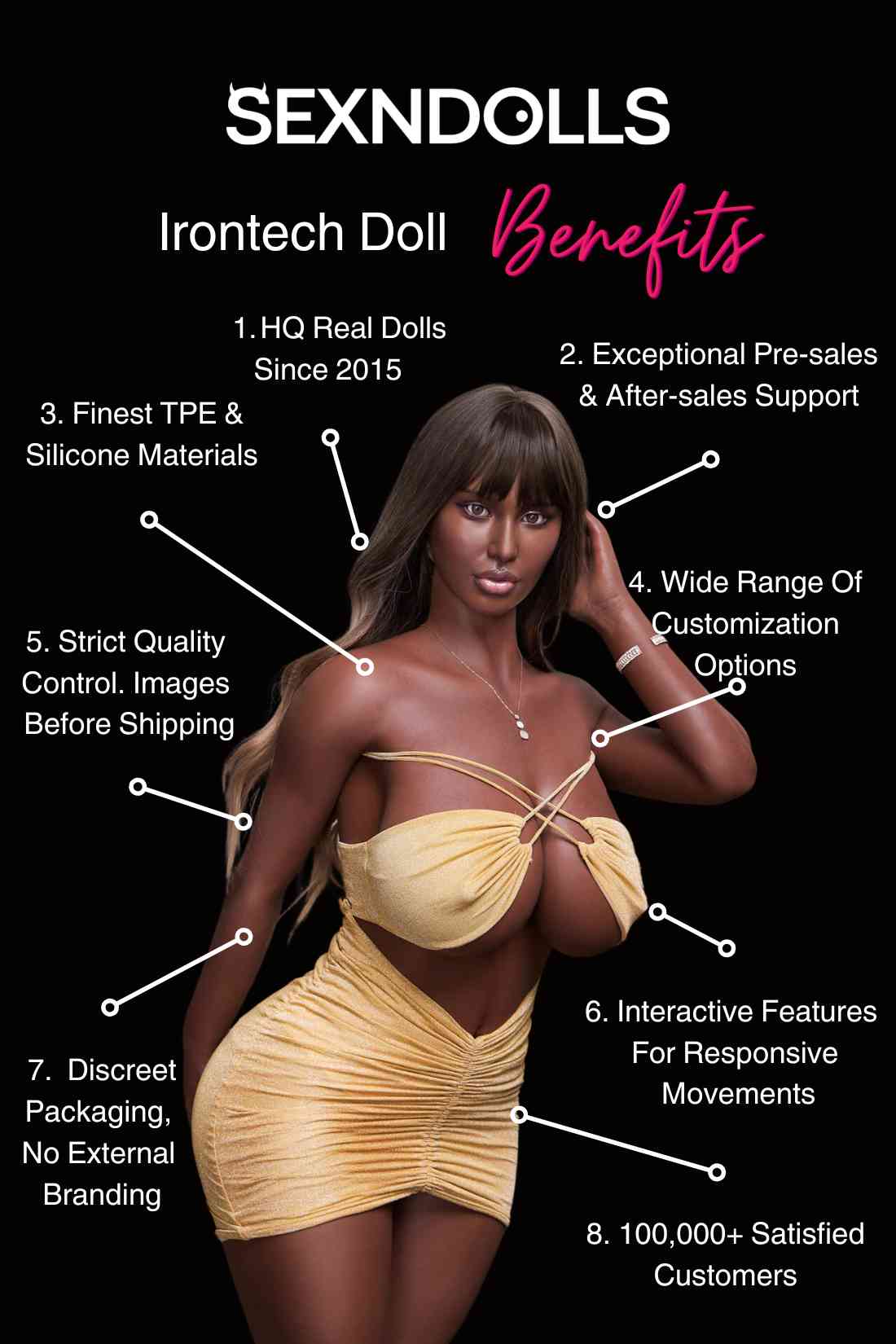 Ali Realistic Black African Sex Doll 160cm (D-Cup) - Irontech Doll Sex 'n Dolls Ali Realistic Black African Sex Doll 160cm (D-Cup) - Irontech Doll Sex 'n Dolls