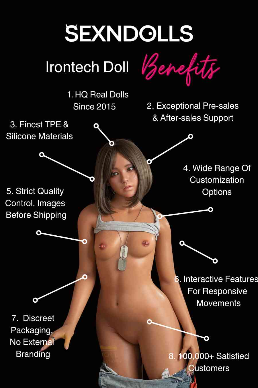 Eila Tanned Sex Doll Thailand 162cm (A-Cup) - Irontech Doll Sex 'n Dolls Eila Tanned Sex Doll Thailand 162cm (A-Cup) - Irontech Doll Sex 'n Dolls