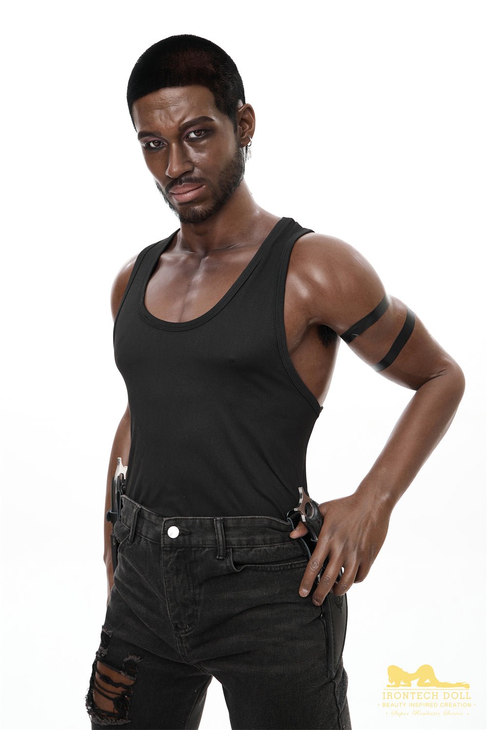 african american male sex dolls 5ft6 Ebony Male Sex Doll with Eight-Pack Abs