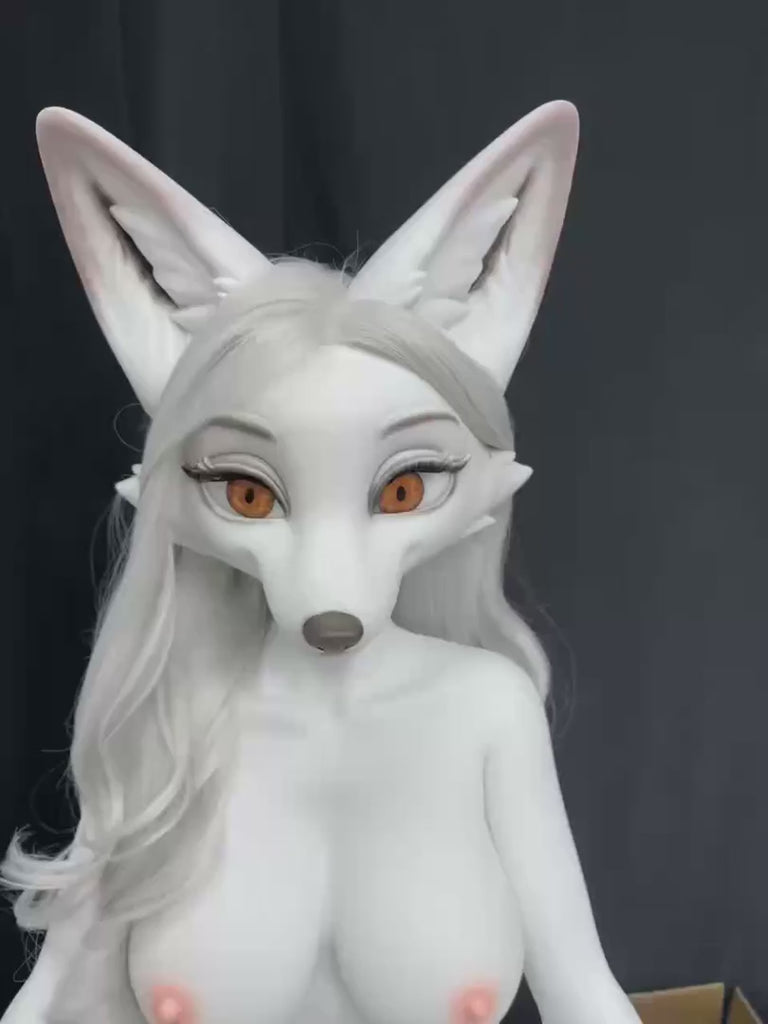 Furry Silicone Sex Doll Sorelle White Fox 160cm - Moonvale Doll - video 2