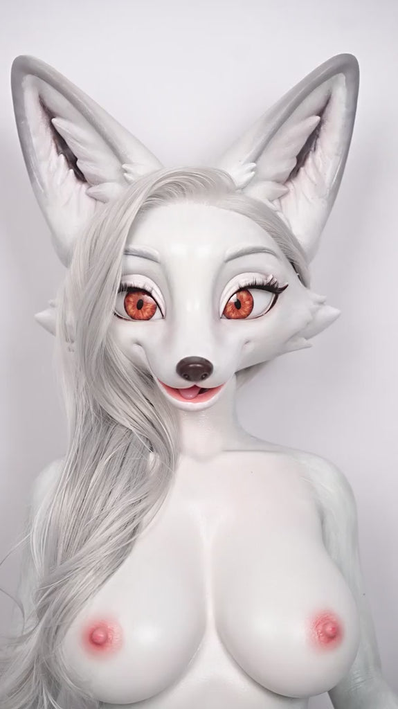 Furry Silicone Sex Doll Sorelle White Fox 160cm - Moonvale Doll - video