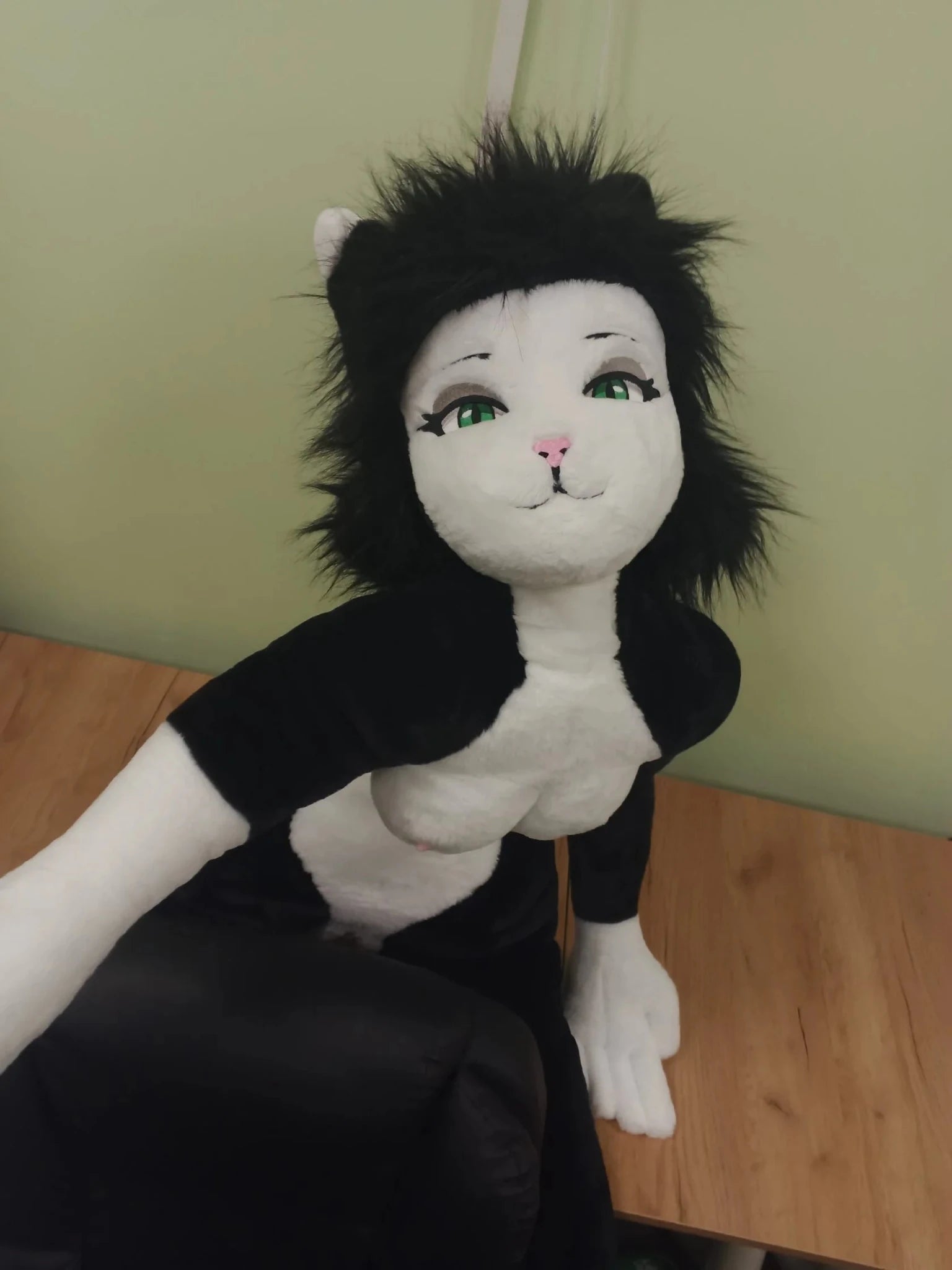 White Black Cat Sex Doll Plush Oreo 160cm  Sex 'n Dolls
